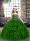 Sleeveless Beading Lace Up Little Girls Pageant Gowns