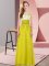 Modern Scoop Sleeveless Court Dresses for Sweet 16 Floor Length Appliques Olive Green Chiffon