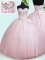 Baby Pink 15 Quinceanera Dress Military Ball and Sweet 16 and Quinceanera with Beading Sweetheart Sleeveless Lace Up