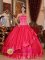 Strapless Embroidery Decorate For Gorgeous Quinceanera Dress In Mao Dominican Republic