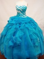 Best Seller Ball Gown Sweetheart Neck Floor-Length Blue Beading and Appliques Quinceanera Dresses Style FA-S-136