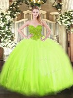 Inexpensive Sweetheart Neckline Beading Quinceanera Dress Sleeveless Lace Up