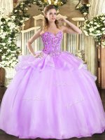 Ideal Embroidery Sweet 16 Dress Lilac Lace Up Sleeveless Floor Length(SKU SJQDDT1127002-1BIZ)