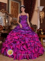 Discount Purple and Fuchsia Quinceanera Dress With Embroidery Decorate Straps Multi-color Ruffles Ball Gown In Mount Gambier SA