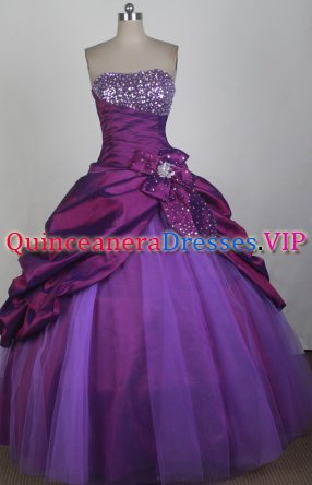 Mexican Classical Ball Gown Strapless Floor-length Quinceanera Dress LZ426011