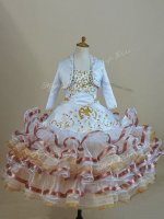 Dramatic Ball Gowns Little Girls Pageant Dress Wholesale Multi-color Strapless Organza Sleeveless Floor Length Lace Up