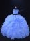 Admirable Floor Length Blue Sweet 16 Dresses Scoop Sleeveless Zipper