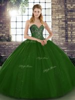 Floor Length Green Ball Gown Prom Dress Sweetheart Sleeveless Lace Up(SKU SJQDDT2125002-7BIZ)