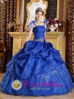 Litchfield Minnesota/MN The Super Hot Spaghetti Straps Pick-ups Blue Quinceanera Dress