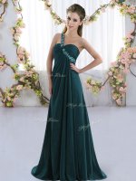 High Class Sleeveless Brush Train Beading Lace Up Quinceanera Court of Honor Dress(SKU BMT0480-6BIZ)