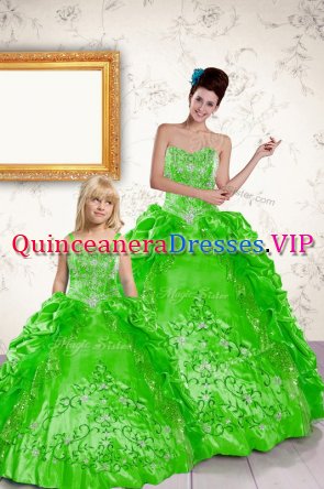 Most Popular Pick Ups Ball Gowns Quinceanera Gown Sweetheart Taffeta Sleeveless Floor Length Lace Up