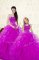 Ball Gowns Quinceanera Gown Purple Sweetheart Organza Sleeveless Floor Length Lace Up