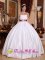 White New Beaded Ribbon Elegant Quinceanera Dress In Manistee Michigan/MI