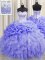 Pick Ups Visible Boning Ball Gowns Sweet 16 Dresses Lavender Sweetheart Organza Sleeveless Floor Length Lace Up