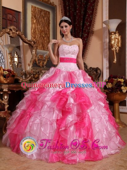 Cheap Multi-color Sweetheart Ruched Bodice Embellished With Beading Quinceanera Dress In Saltdal Norway - Click Image to Close