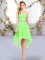 High Low Quinceanera Court Dresses Sweetheart Sleeveless Lace Up