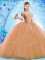 Spectacular Sleeveless Brush Train Lace Up Beading Quinceanera Gowns