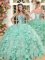 Gorgeous Sleeveless Beading and Ruffles Lace Up Ball Gown Prom Dress