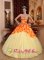 Dunedin FL Beaded Decorate Light Yellow Quinceanera Dress With Sweetheart Neckline On Tulle