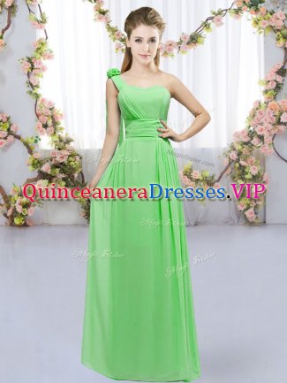 Cheap Sleeveless Hand Made Flower Lace Up Dama Dress