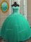 Gorgeous Sequins Ball Gowns Quinceanera Gown Turquoise Sweetheart Tulle Sleeveless Floor Length Lace Up