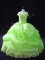 Cute Organza Off The Shoulder Sleeveless Lace Up Beading and Appliques and Pick Ups Quinceanera Gown in