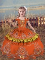 Sleeveless Beading and Embroidery Lace Up Little Girl Pageant Gowns(SKU XBLD026-8BIZ)