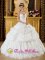 Corydon Indiana/IN White Beaded Decorate Remarkable Elegant Strapless Quinceanera Dress