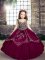 Fuchsia Sleeveless Embroidery Floor Length Pageant Dresses