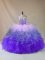 Multi-color Lace Up Sweetheart Beading and Ruffles Sweet 16 Dress Organza Sleeveless