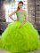 Sumptuous Sleeveless Brush Train Beading and Ruffles Lace Up Quinceanera Dresses