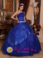 Blackfoot Idaho/ID To Seller Royal Blue Quinceanera Dress With One Shoulder Neckline ball gown(SKU QDZY395-CBIZ)