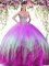 Sweetheart Sleeveless Lace Up Quince Ball Gowns Multi-color Tulle