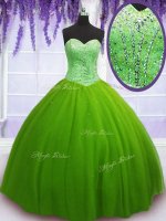 Latest Sleeveless Tulle Lace Up Quinceanera Gowns for Military Ball and Sweet 16 and Quinceanera(SKU PSSW0138-2BIZ)