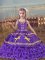 Beautiful Lavender Straps Neckline Beading and Embroidery and Ruffled Layers Winning Pageant Gowns Sleeveless Lace Up