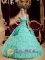 Orange Virginia/VA Ruffles Decorate Affordable Apple Green Quinceanera Dress Fashionable Strapless Taffeta and Organza Ball Gown