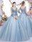 Long Sleeves Lace and Appliques Lace Up Quinceanera Dress