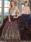 Cheap Scoop Beading and Embroidery and Pick Ups Quinceanera Dresses Burgundy Backless Cap Sleeves With Brush Train