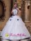 Swarthmore Pennsylvania/PA Elegant Hand Made Flowers Popular White One Shoulder Satin and Organza Ball Gown Quinceanera Dress For