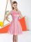 New Style Bateau Sleeveless Chiffon Dama Dress for Quinceanera Beading and Lace Backless