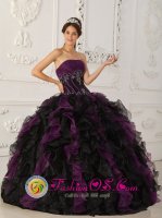 Paducah Kentucky/KY Brand New Purple and Black Quinceanera Dress With Beaded Decorate