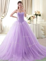 Fabulous Sweetheart Sleeveless Tulle Vestidos de Quinceanera Beading Lace Up