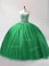 Tulle Sleeveless Floor Length Sweet 16 Dresses and Beading