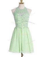 Knee Length Empire Sleeveless Court Dresses for Sweet 16 Lace Up