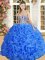 Best Floor Length Ball Gowns Sleeveless Blue Quinceanera Gown Lace Up