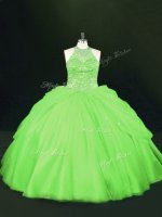 Halter Top Lace Up Beading Vestidos de Quinceanera Sleeveless