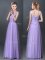 Extravagant Tulle Scoop Sleeveless Lace Up Lace and Hand Made Flower Quinceanera Court Dresses in Lavender