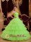 Pohjankuru Finland Stuuning Spring Green One Shoulder Ruffles Layered Quinceanera Cake Dress With A-line / Princess In Illinois