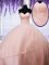 Baby Pink Sweetheart Neckline Beading and Appliques Ball Gown Prom Dress Sleeveless Lace Up