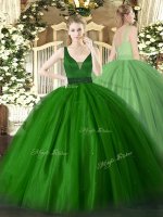 Sleeveless Beading Zipper 15th Birthday Dress